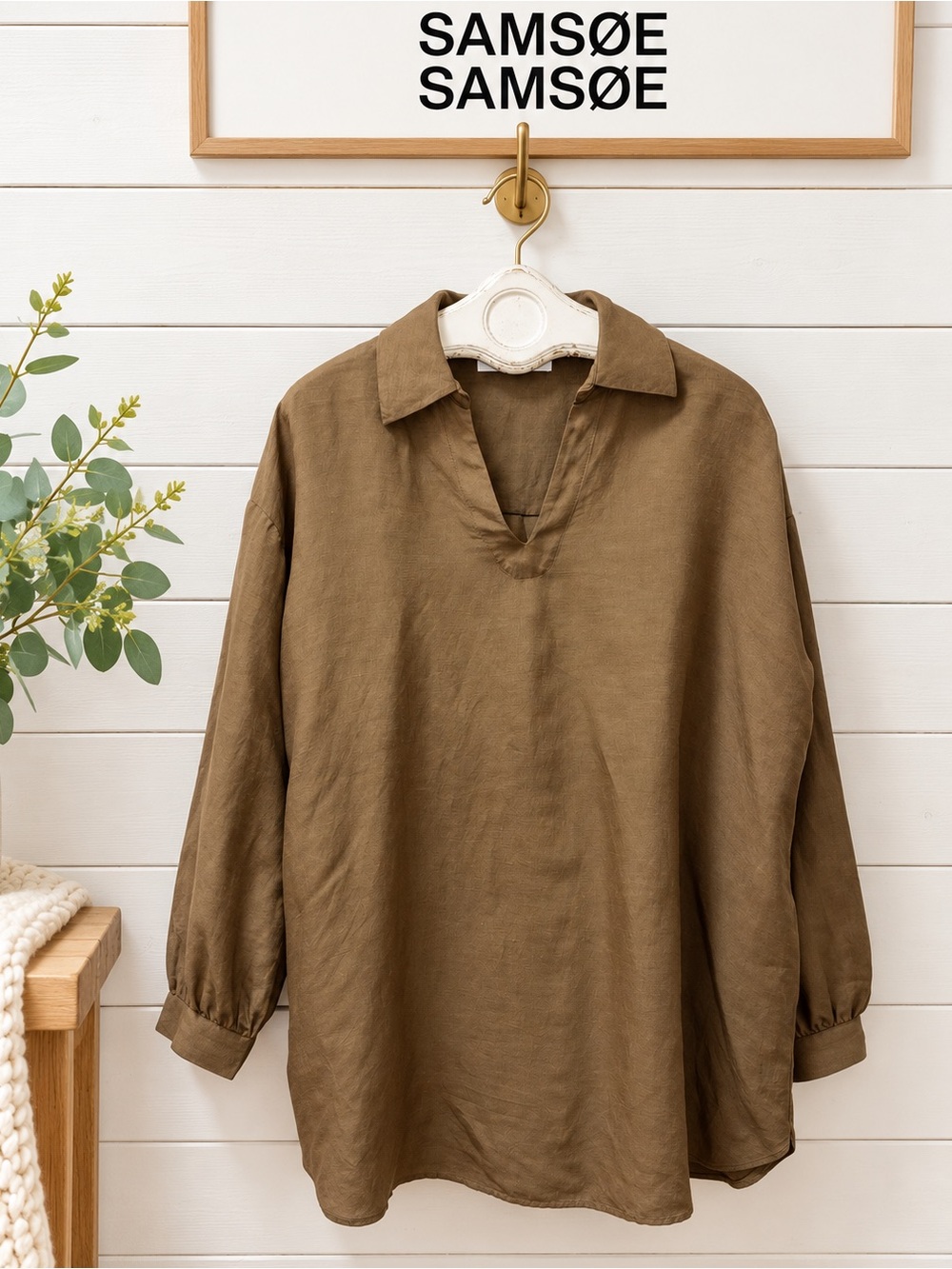 Samsøe Samsøe Oversized Tunic – Taupe – Size S
